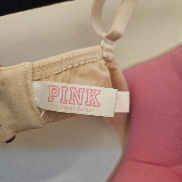 PINK by Victoria's Secret Wear Everywhere Super Push Up Bra Nude 34 D - Picture 3 of 5